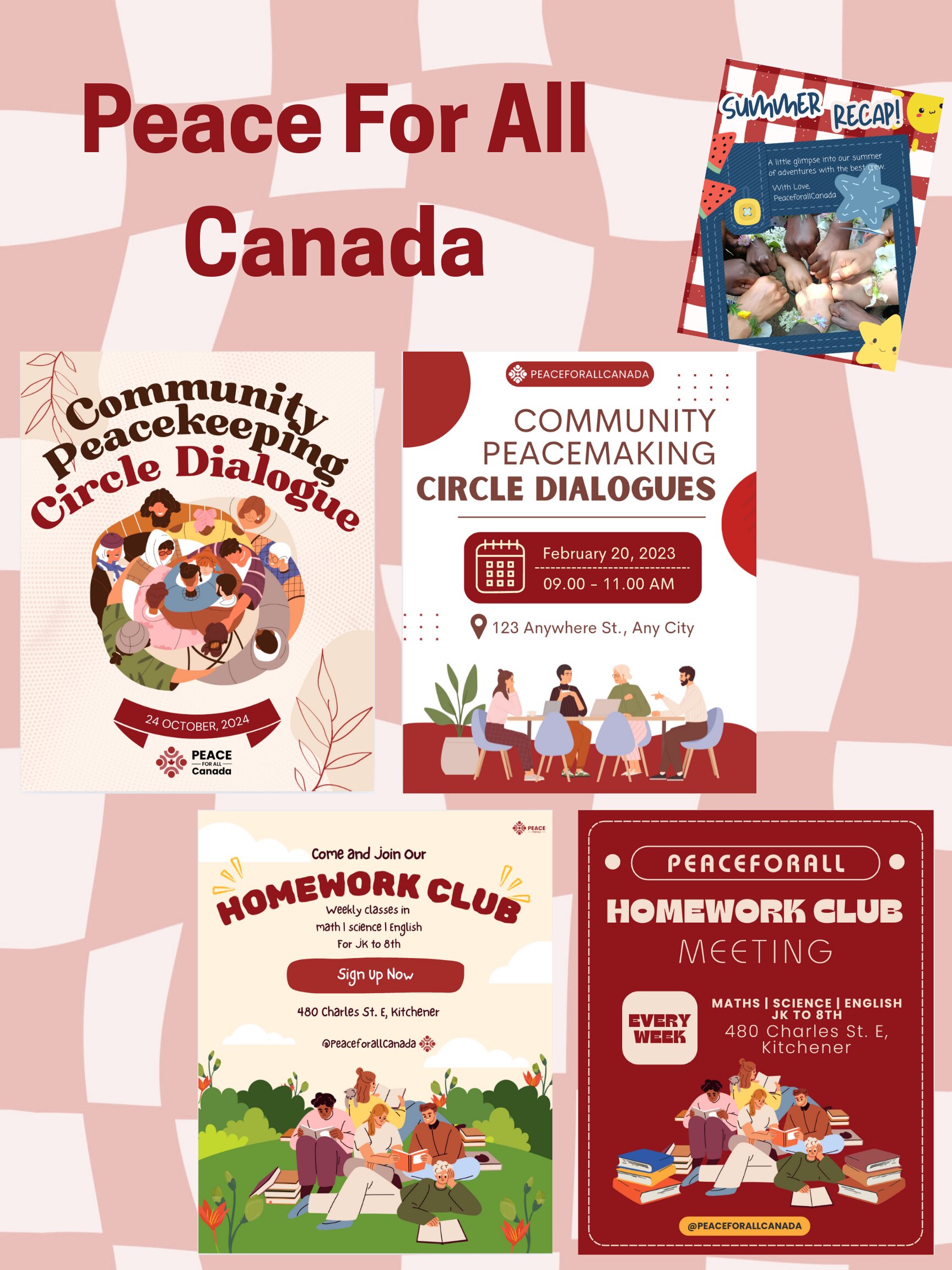 Peace for All Canada event poster design by Smera Shetty